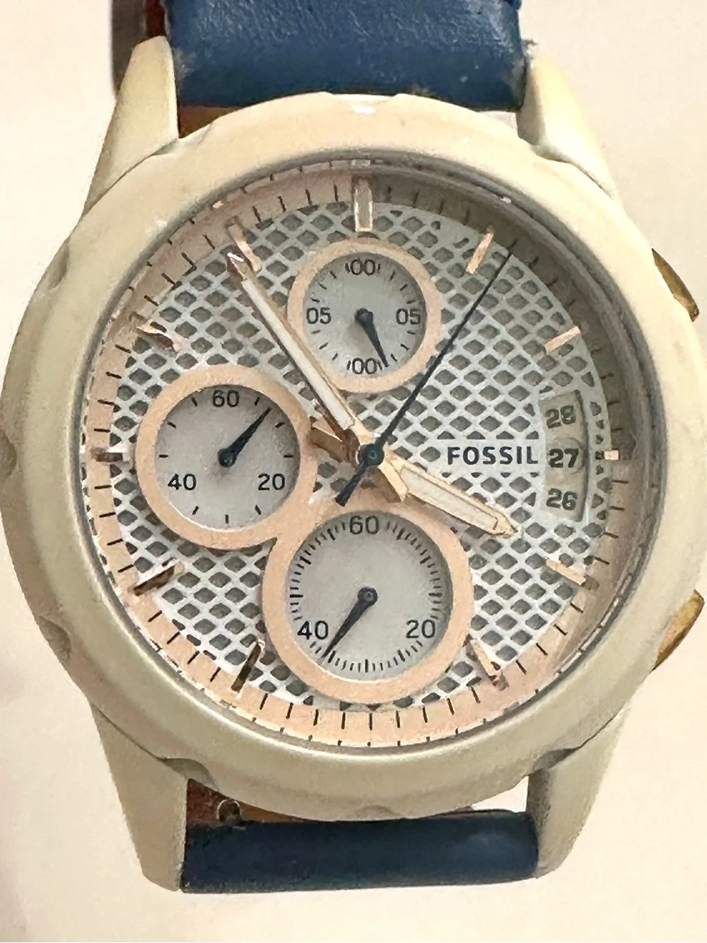 Fossil Modern Pursuit Chronograph Watch with Gold accents plus 2 New straps